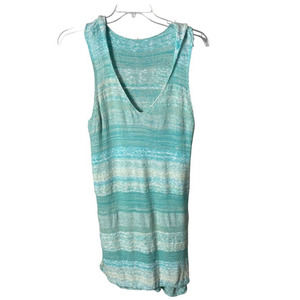 Free People Teal and White Swim Coverup